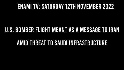 USA bomber flight meant as a message to Iran amid threat to Saudi infrastructure