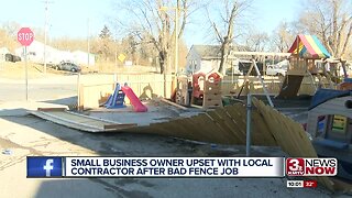 Local daycare owners upset with contractor after bad fence job