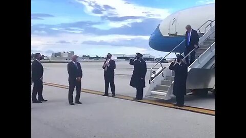 President Donald J Trump POTUS meets Jorge “Gamebred” Masvidal at the airport in Air Force 1