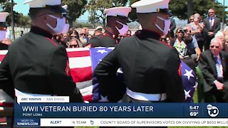 WWII Veteran buried 80 years later in Ft. Rosecrans