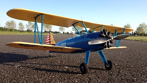 Maiden Flight Review Only - E-flite UMX PT-17 Stearman BNF Warbird Biplane with AS3X Technology
