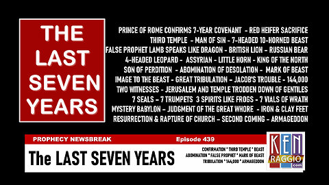THE LAST SEVEN YEARS of Bible Prophecies