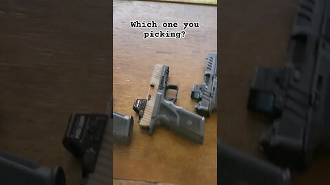 Which handgun you picking? All are 9mm! #choices #decisions