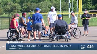 First wheelchair softball field in park