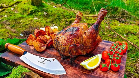 Whole Juicy Chicken Cooked in The Forest🤤Relaxing Cooking