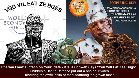 ⚕️ 🍗 Pharma Food: Biotech on Your Plate - Klaus Schwab Says "You Will Eat Ze Bugs"! 🦗 -- Rolling out lab grown meat required the eviction of Dutch farmers?