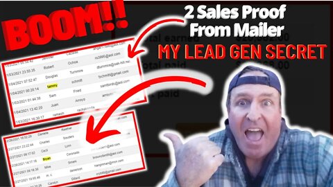 "Boom 2 Sales" Proof From Mailer Using My Secret Swipes - My Lead Gen Secret