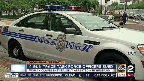 Four Baltimore officers being sued for false arrest, stealing