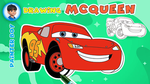how to draw mcqueen cars