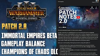 Total War: WARHAMMER III – Update 2.0.0 | Immortal Empires | Reaction/Opinion