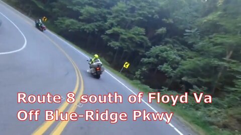 Route Eight curves south of Floyd Va off Blue Ridge Pkwy