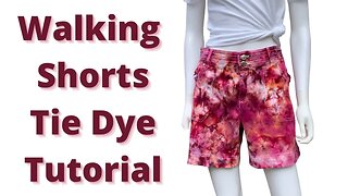Tie-Dye Designs: Scrunch Walking Shorts Ice Dye “Fun to try something different”
