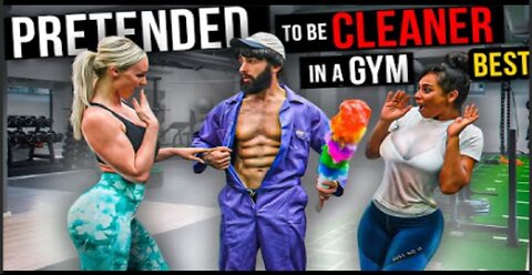 CRAZY CLEANER shocked GIRLS in a GYM prank #2 | BEST Aesthetics in public reactions