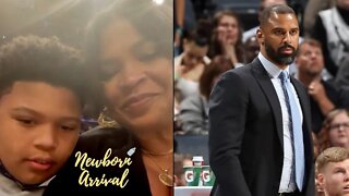 Nia Long Takes Son Dez To See His Dad Coach For The Celtics! 🏀