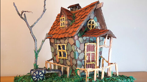 DIY Fairy House Using Cardboard and Egg Carton