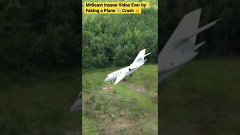 MrBeast Insane Video Ever by Faking a Plane ✈️ Crash 💥 #shorts #mrbeast #planecrash