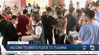 Vaccine tourist flock to Tijuana