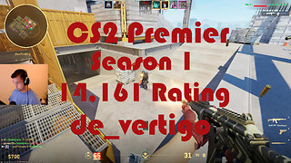 CS2 Premier Matchmaking - Season 1 - 14,161 Rating - de_vertigo