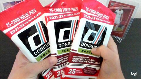 2021 Donruss soccer card opening, 3 value packs