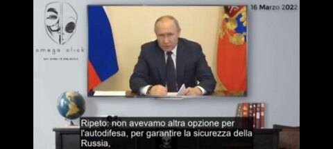 NWO, RUSSIA: Vladimir Putin discorso 16/03/2022, guerra Ucraina, appello all'Occidente
