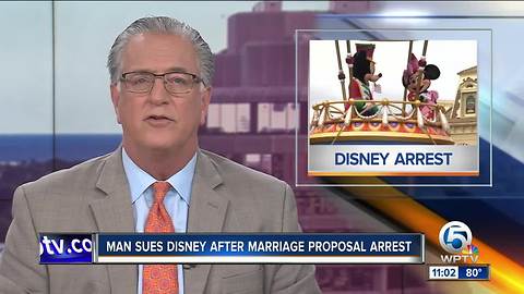 Man sues Disney, says false arrest during marriage proposal