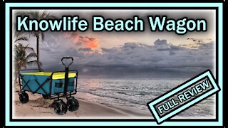 Knowlife Folding Wagon Cart with Wheels, Beach Wagon Shopping Cart FULL REVIEW