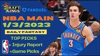 Dreams Top Picks NBA DFS Today Main Slate 1/3/23 Daily Fantasy Sports Strategy DraftKings FanDuel