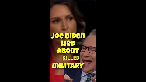 Tulsi Gabbard - Biden Lied About Our Dead Troops: Bill Maher, "He Had a Bad Night."