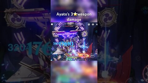 Trying 3⭐️weapon for my ayato Genshinimpact #genshin #shorts