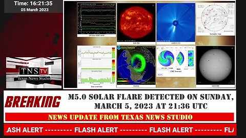 BREAKING: M5.0 solar flare detected on Sunday, March 5, 2023