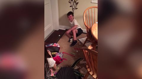 Boy Cries Because A Dog Ate His Homework