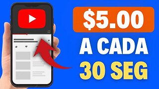 (30 Segundos = $5,00) Ganhe Dinheiro Assistindo a Vídeos do Youtube | Ganhar Dinheiro Online 2023