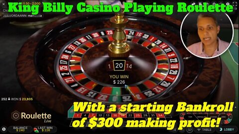 King Billy Casino Roulette Session #1: March 5, 2022 - Starting Bankroll $300 & Showing My History!
