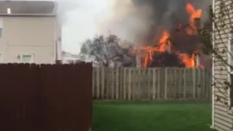 Viewer video: House explodes, catches fire in Camby, Indiana