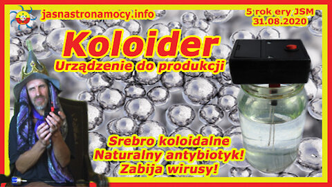 Koloider - Urządzenie do produkcji srebra koloidalnego - Naturalny antybiotyk! Zabija wirusy‼