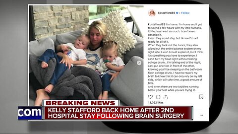 Kelly Stafford says she's back home; Photos show her with Matthew & kids