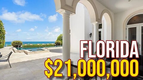 Touring $21,000,000 Florida Beach Mega Mansion