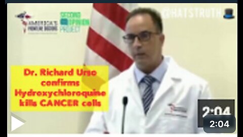 Dr. Richard Urso confirms Hydroxychloroquine kills cancer cells