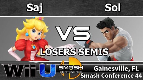 Saj (Peach) vs. MVG|Sol (Little Mac) - SSB4 Losers Semis - SC44