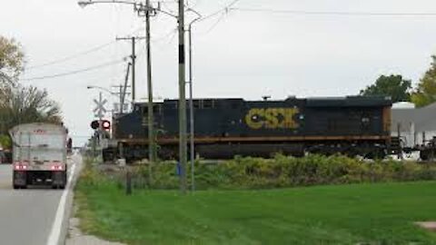CSX Q135 Intermodal Train from Bascom Ohio October 11, 2020