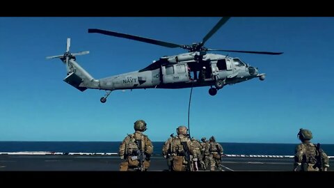 EOD Sailors Conduct Fast Rope Aboard USS Harry S. Truman #Shorts