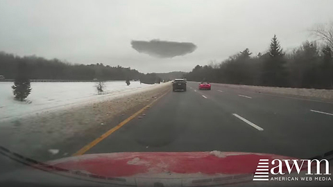 Driver Films The Moment Flying Object Nearly Takes Her Life. Look Closely At The Black Car