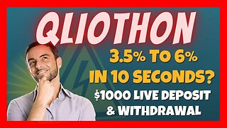 Qliothon Review 💥 Earn From 3.5% to 6% In 10 Seconds 🚀 📊 1K Live Deposit 🚀 Withdrawal Proof 📈