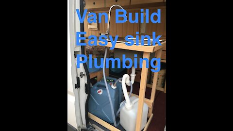 Van Build Easy Sink Plumbing with a foot pump