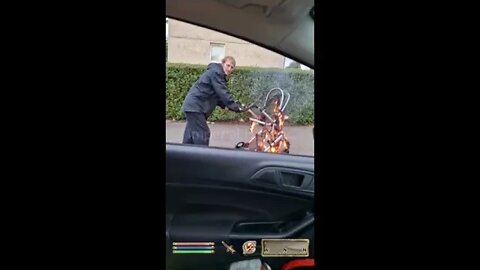 Skooma Addict PYROMANCER Walks His Fire Baby - Oblivion NPC