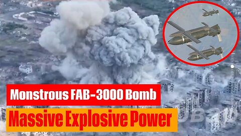 Russia's Airforce Drops Monstrous FAB-3000 Bomb on Enemy Positions