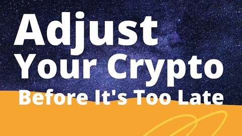 Cryptocurrency Portfolio For Beginners | Adjust For Crypto Crash Now