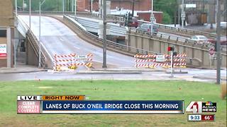 SB Buck O'Neil bridge closed for repairs