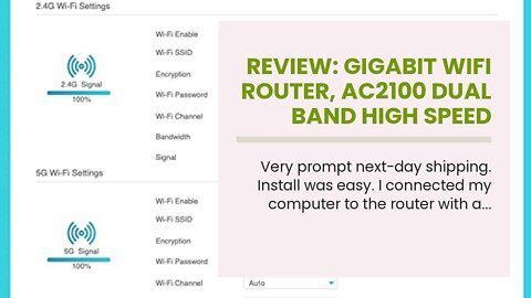 Review: Gigabit WiFi Router, AC2100 Dual Band High Speed Wireless Router for Home & Gaming, 6 A...