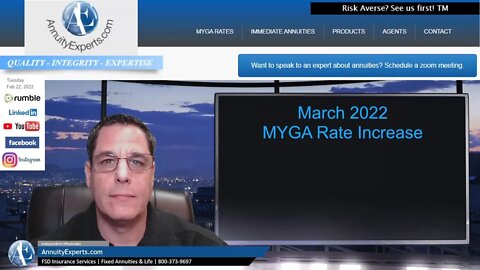 Fixed Annuity rates will be increasing in March 2022